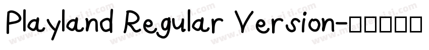 Playland Regular Version字体转换